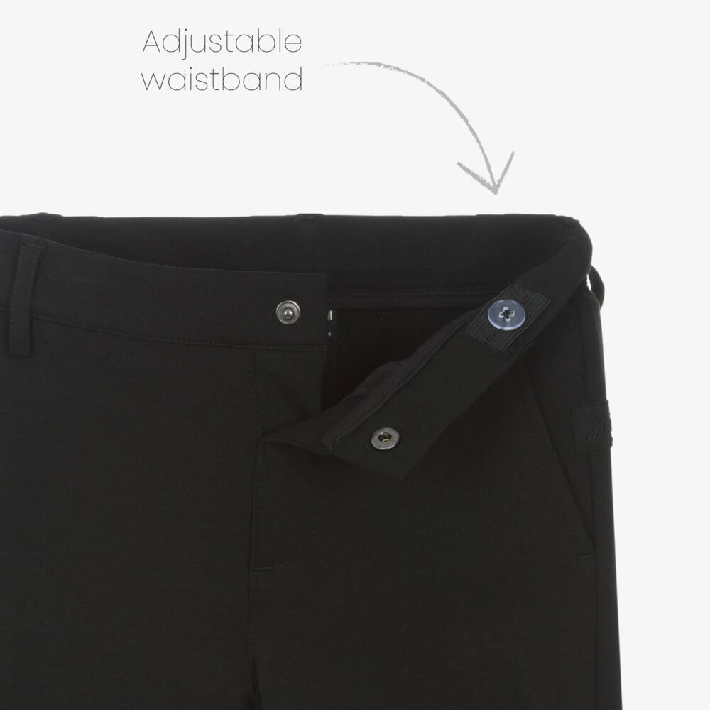 Mayoral-Boys Slim Black Jersey Trousers | Childrensalon Outlet