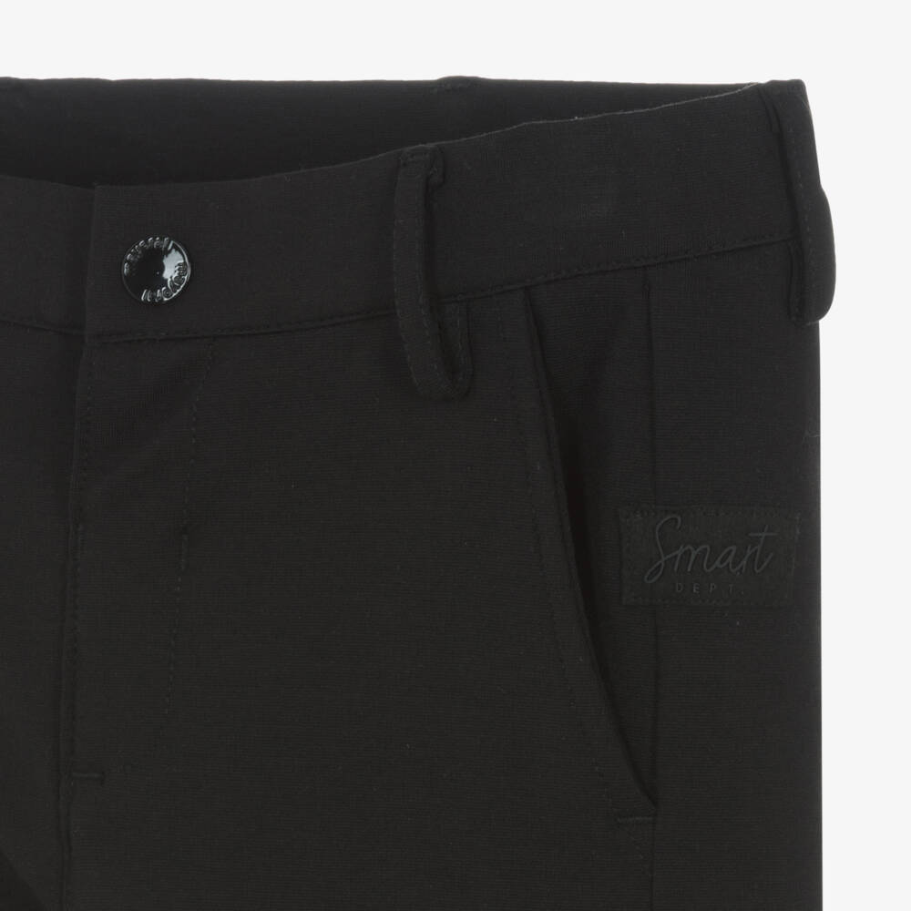 Mayoral-Boys Slim Black Jersey Trousers | Childrensalon Outlet