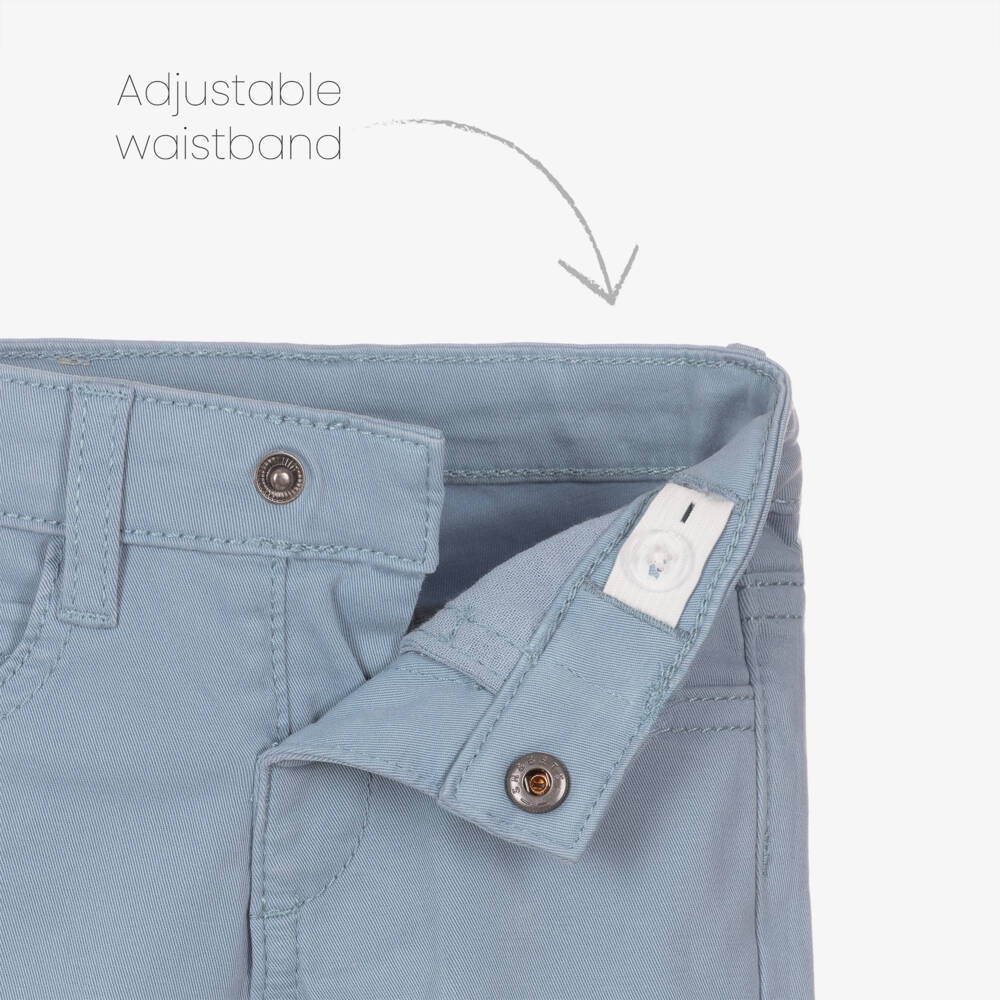 Mayoral-Boys Slim Fit Blue Trousers | Childrensalon Outlet
