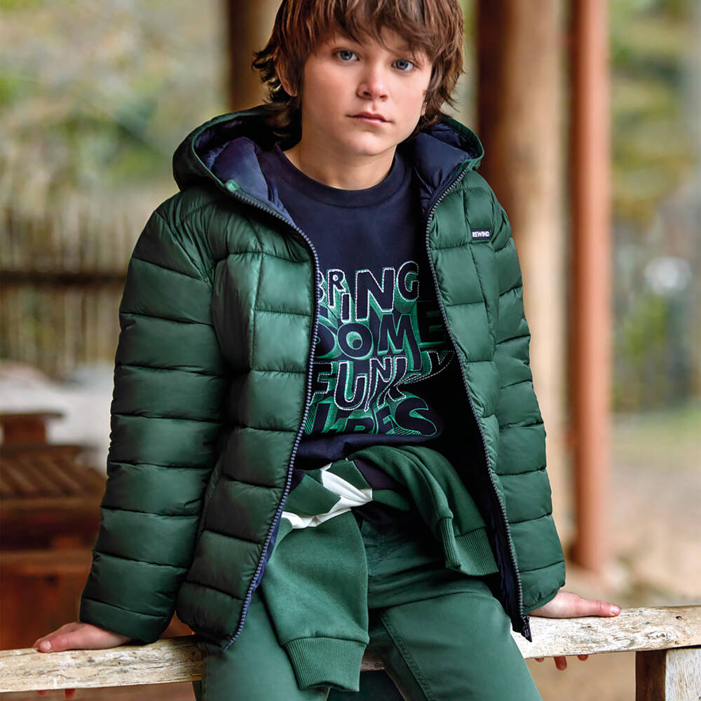 Mayoral-Зеленые брюки чинос зауженного кроя | Childrensalon Outlet