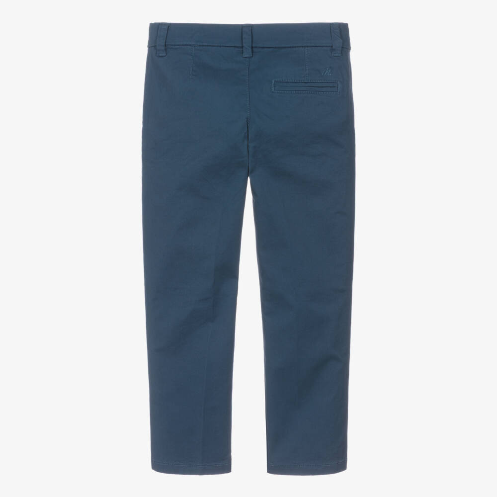 Mayoral-Boys Slim Tailored Blue Trousers | Childrensalon Outlet