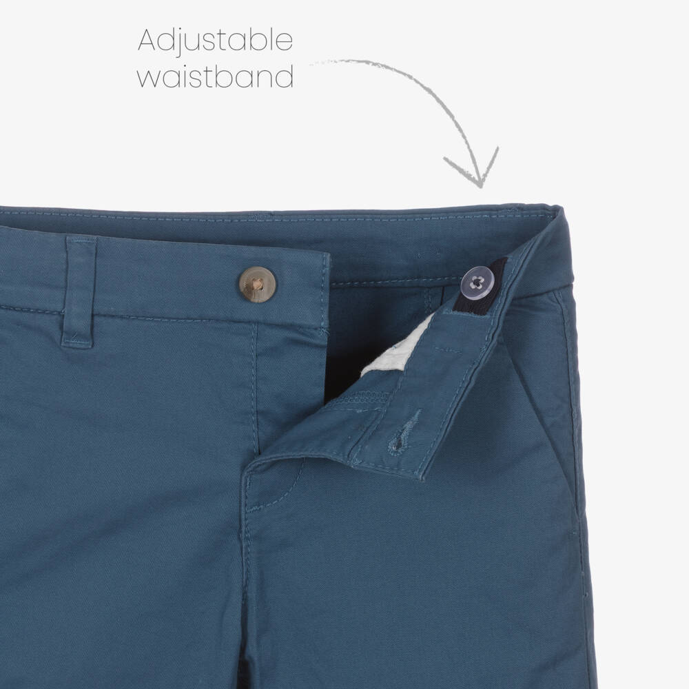 Mayoral-Boys Slim Tailored Blue Trousers | Childrensalon Outlet