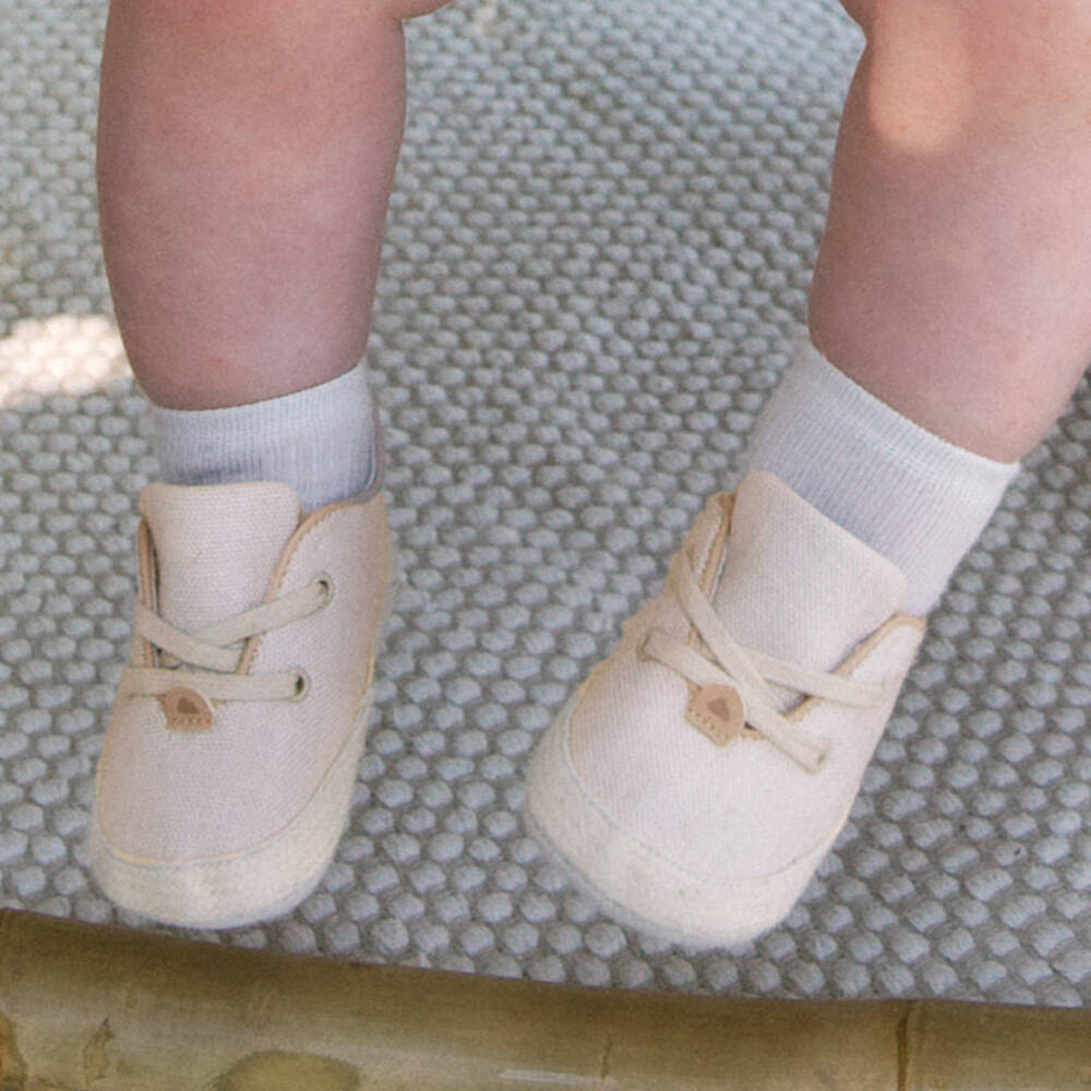 Mayoral Newborn-Boys' Soft Beige Canvas Espadrilles | Childrensalon Outlet