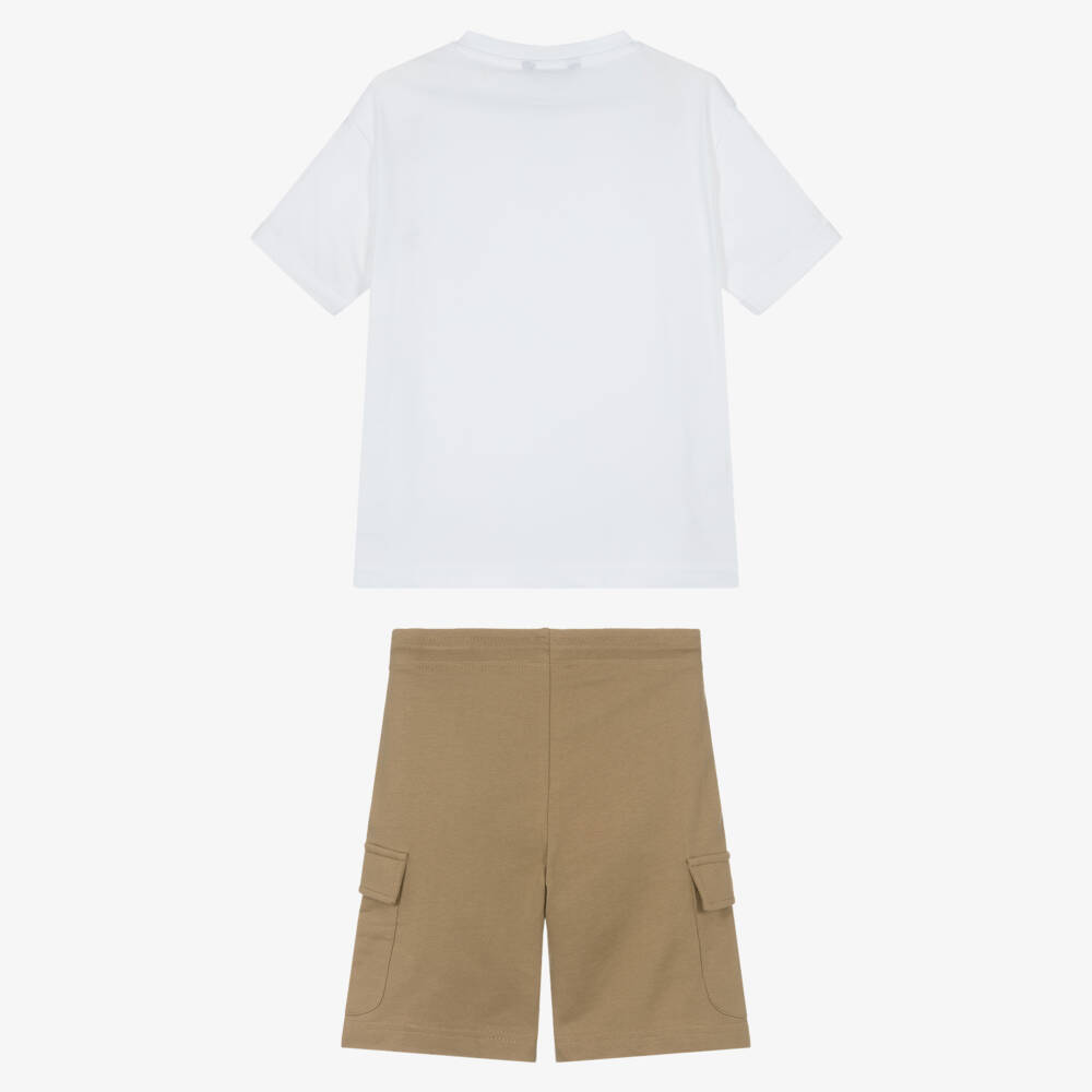 Mayoral Nukutavake-Boys Soft Beige Cargo Ensemble | Childrensalon Outlet