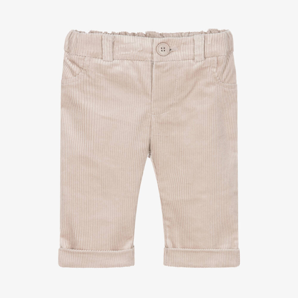 Mayoral Newborn-Boys Soft Beige Cord Trousers | Childrensalon Outlet