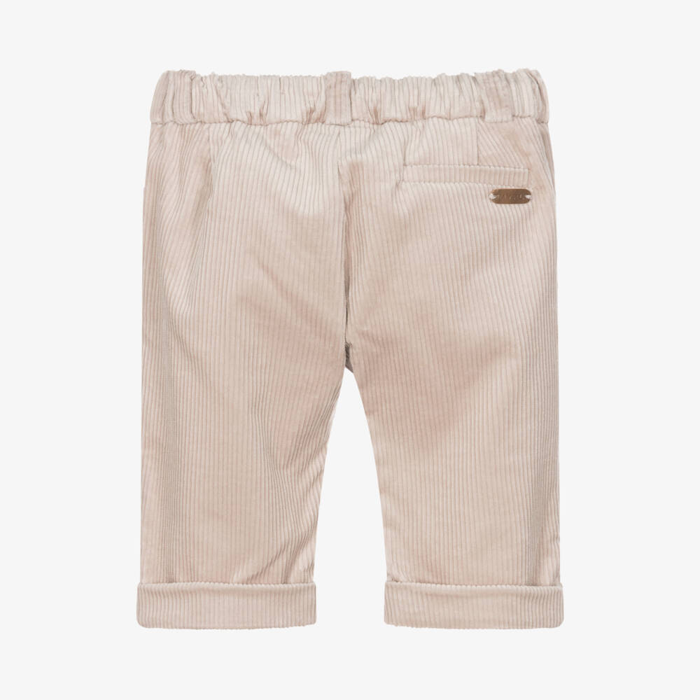 Mayoral Newborn-Boys Soft Beige Cord Trousers | Childrensalon Outlet