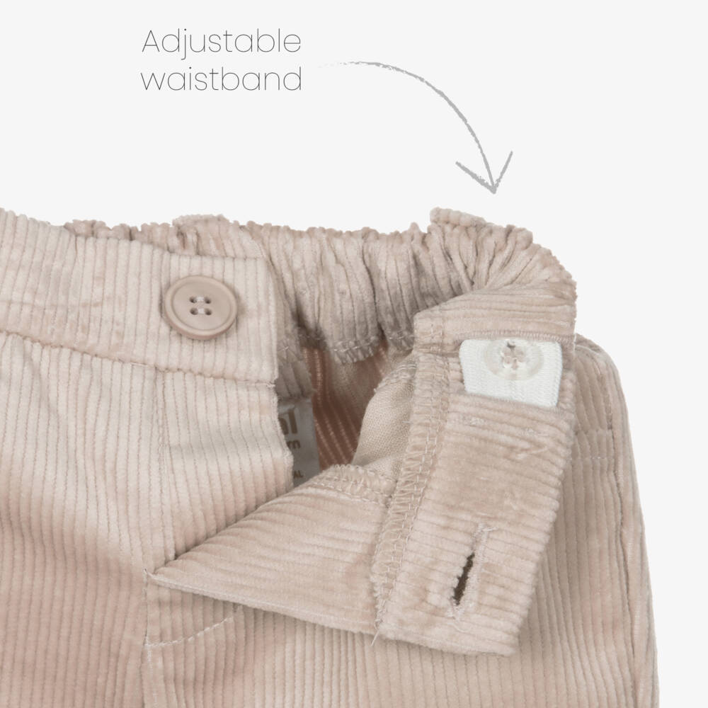 Mayoral Newborn-Boys Soft Beige Cord Trousers | Childrensalon Outlet