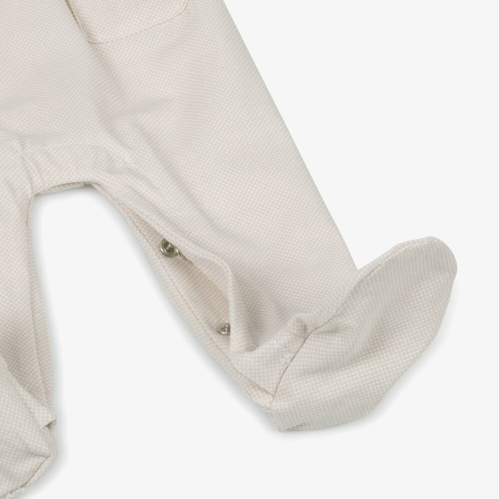 Mayoral Newborn-Boys Soft Beige & Cream Romper | Childrensalon Outlet