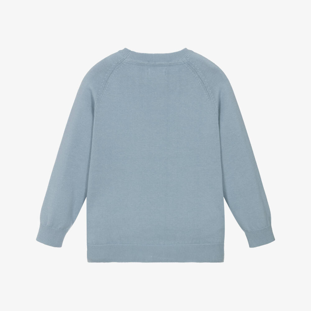Mayoral-Boys Soft Blue Cotton Pullover | Childrensalon Outlet