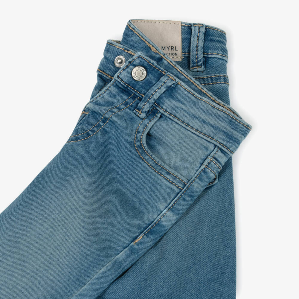Mayoral-Boys Soft Blue Denim Trousers | Childrensalon Outlet