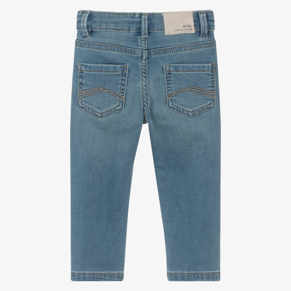Mayoral-Boys Soft Blue Denim Trousers | Childrensalon Outlet