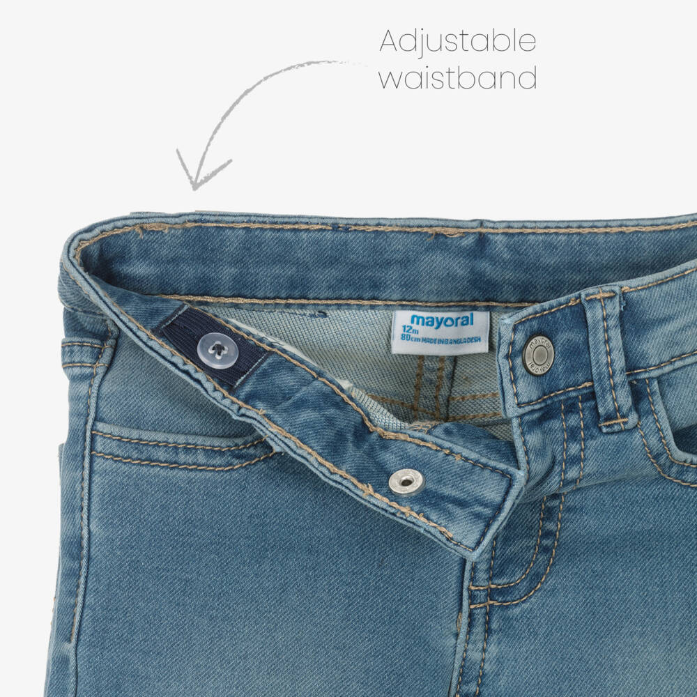 Mayoral-Boys Soft Blue Denim Trousers | Childrensalon Outlet