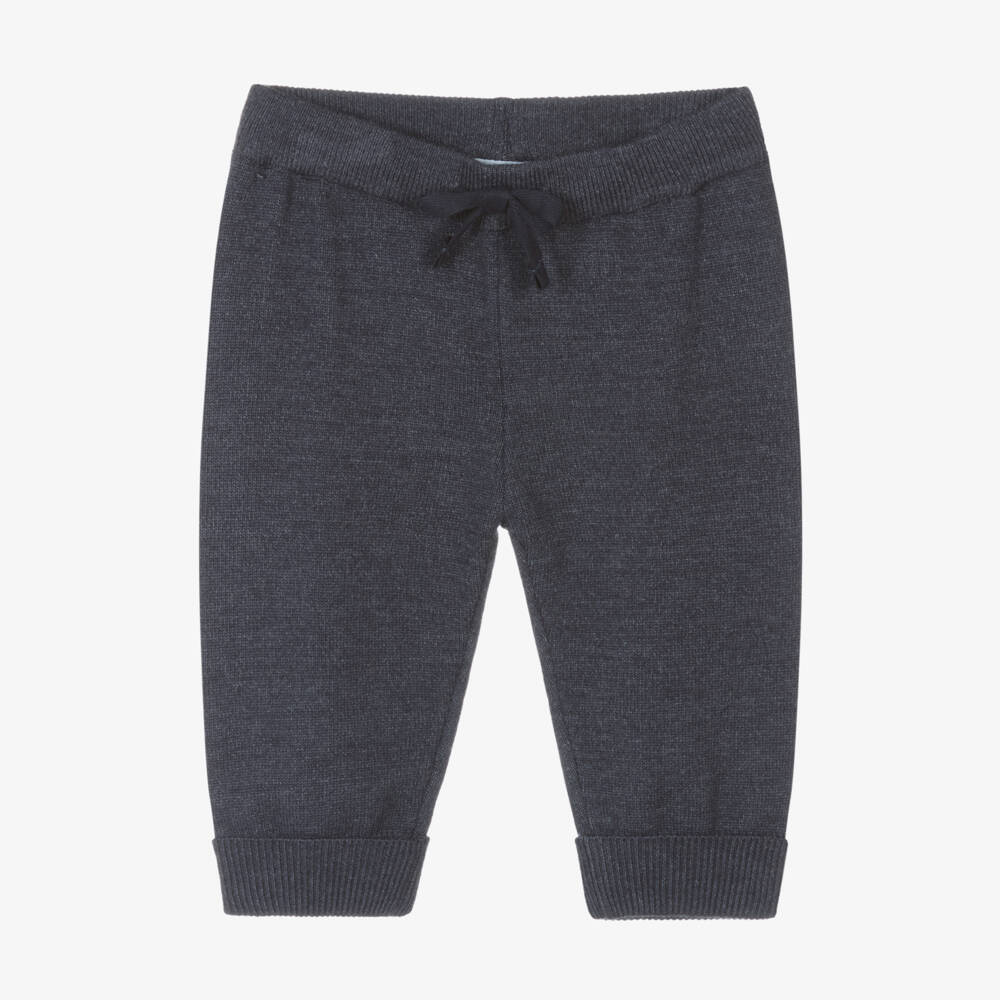 Mayoral-Boys Soft Blue Knit Trousers | Childrensalon Outlet