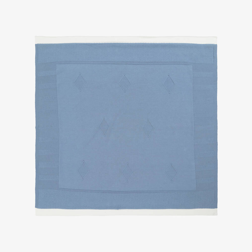 Mayoral Newborn-Boys Soft Blue Knitted Blanket | Childrensalon Outlet