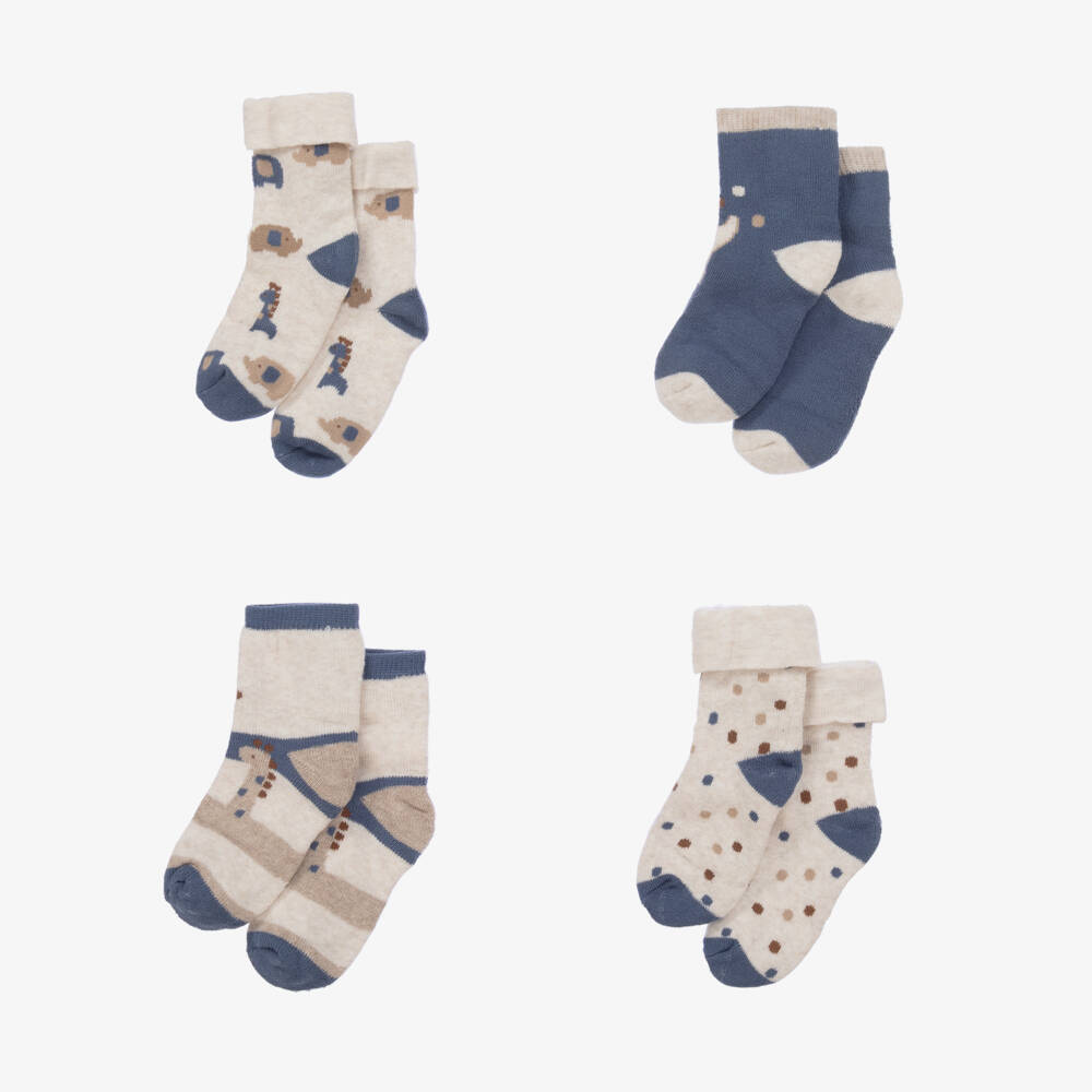 Mayoral Newborn-Boys Soft Cotton Blue Socks Set | Childrensalon Outlet