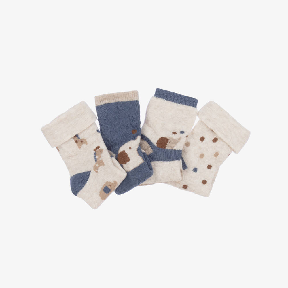 Mayoral Newborn-Boys Soft Cotton Blue Socks Set | Childrensalon Outlet