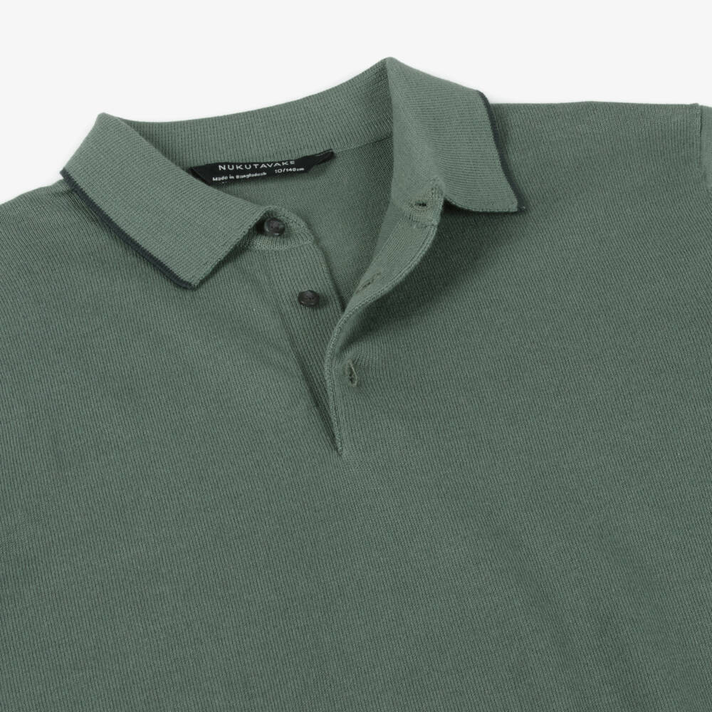 Mayoral Nukutavake-Boys Soft Green Knit Polo | Childrensalon Outlet