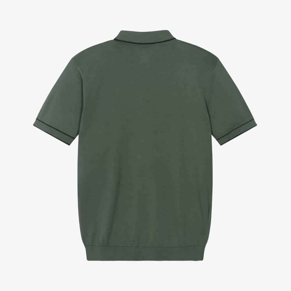 Mayoral Nukutavake-Boys Soft Green Knit Polo | Childrensalon Outlet