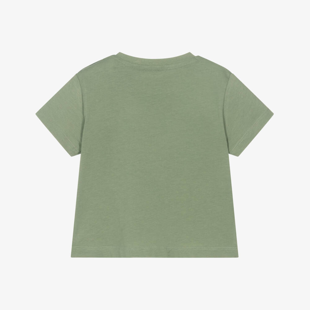 Mayoral-Boys Soft Green Safari Tee | Childrensalon Outlet