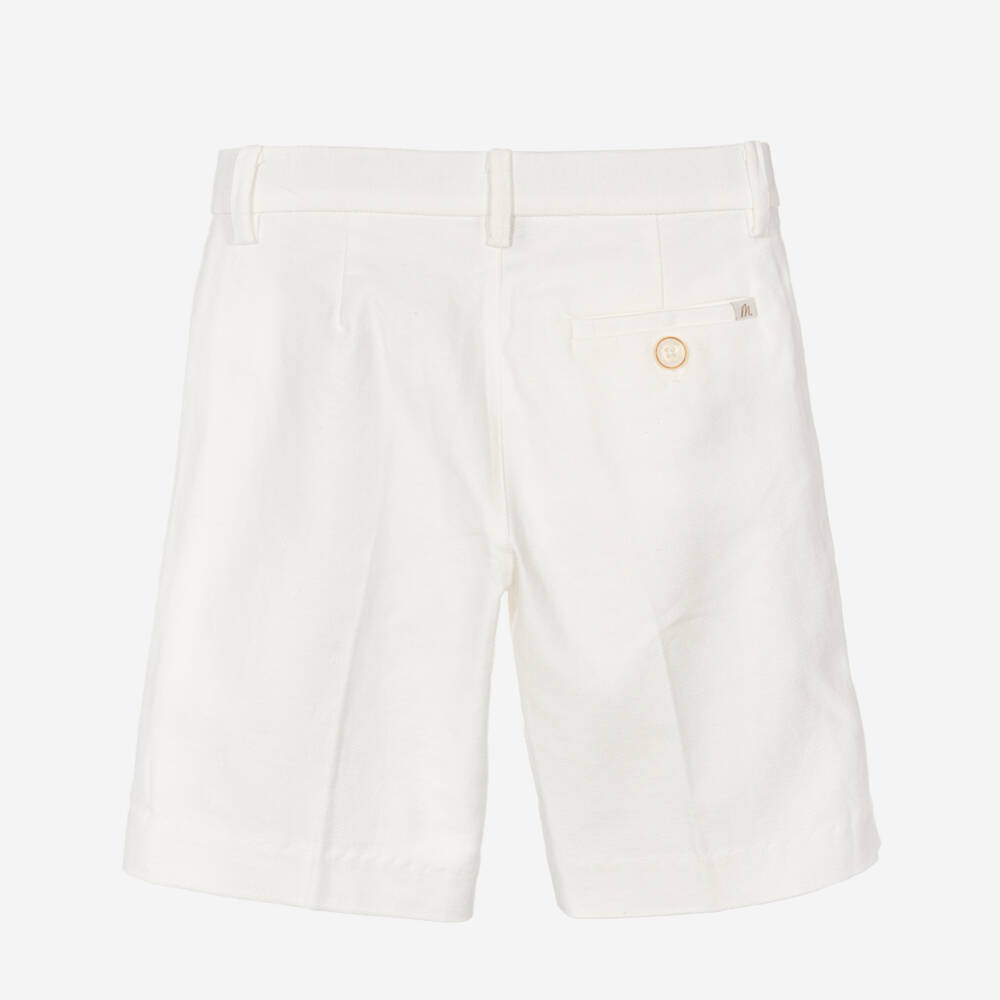 Mayoral-Boys Soft Ivory Blend Shorts | Childrensalon Outlet