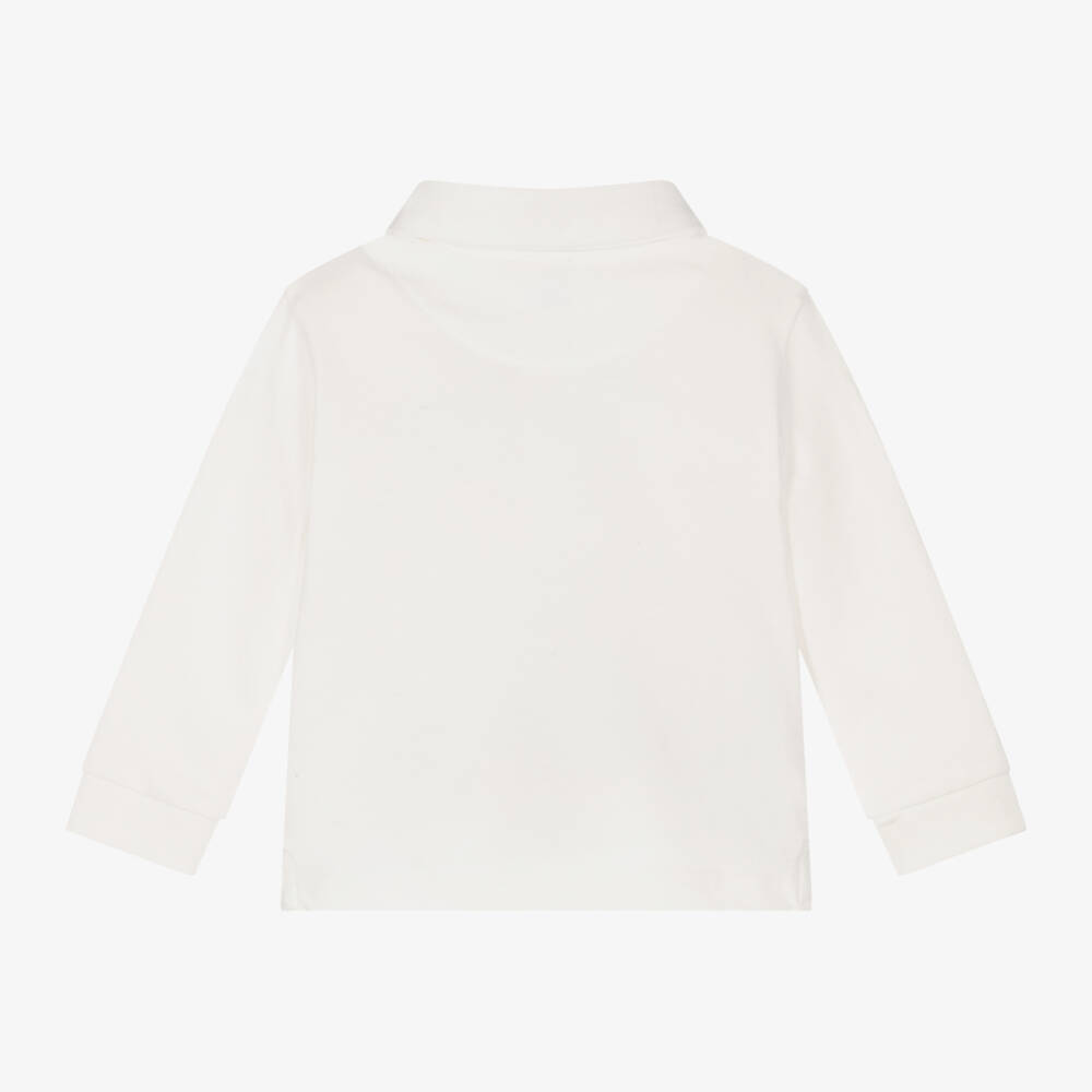 Mayoral-Boys Soft Ivory Jersey Polo | Childrensalon Outlet