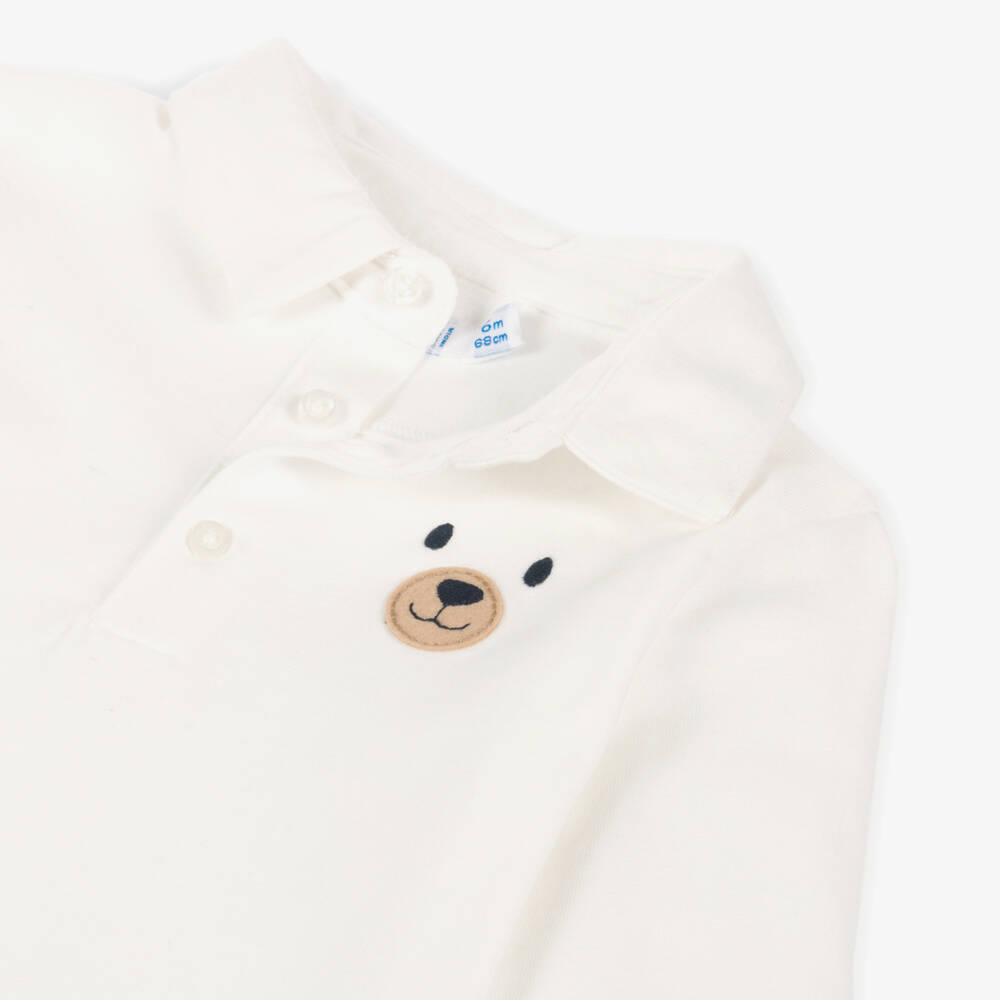 Mayoral-Boys Soft Ivory Jersey Polo | Childrensalon Outlet