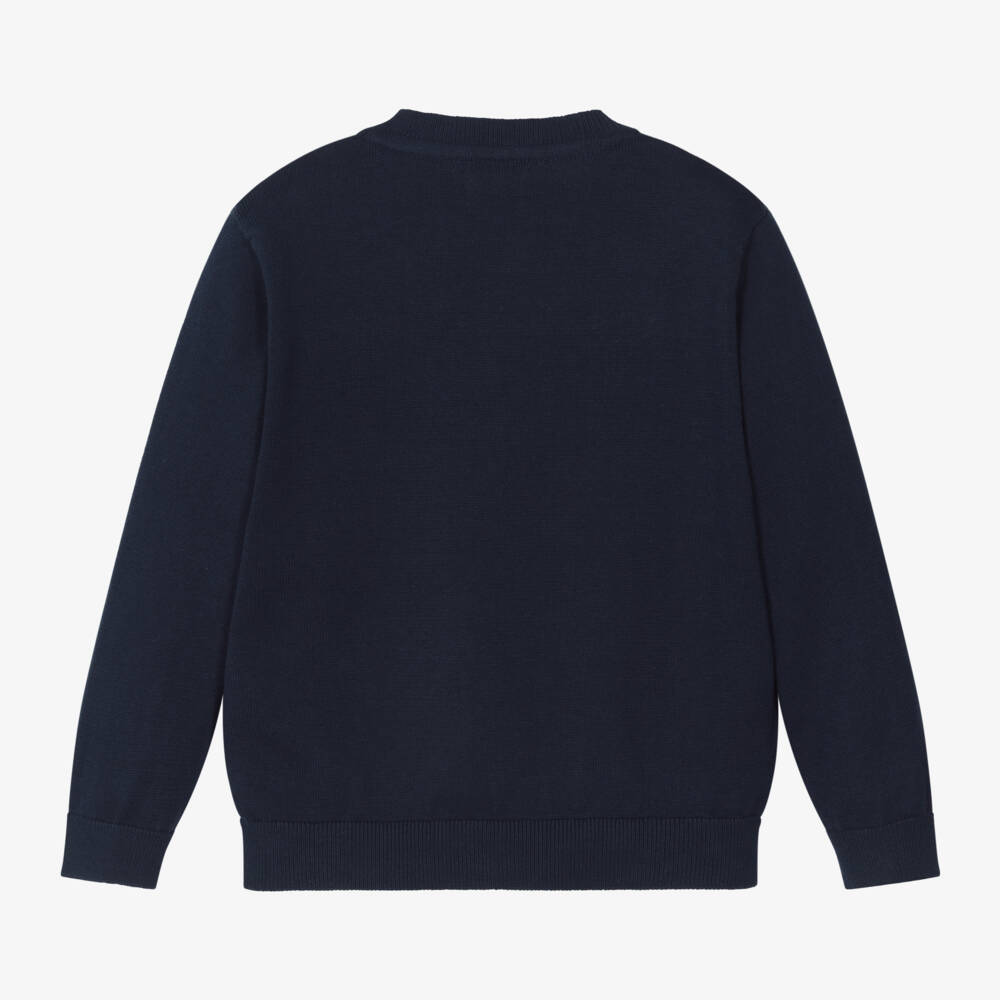 Mayoral-Boys Soft Knit Navy Jumper | Childrensalon Outlet