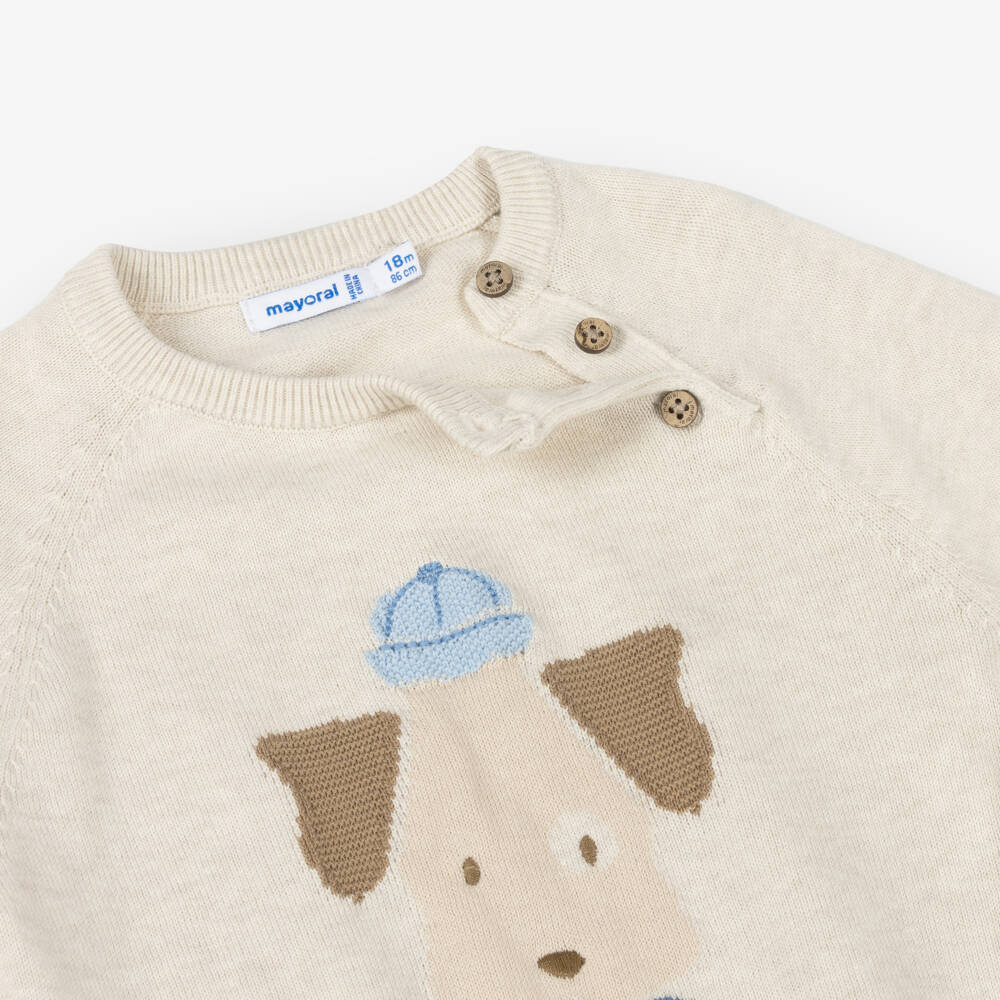 Mayoral-Boys Soft Knit Puppy Jumper | Childrensalon Outlet