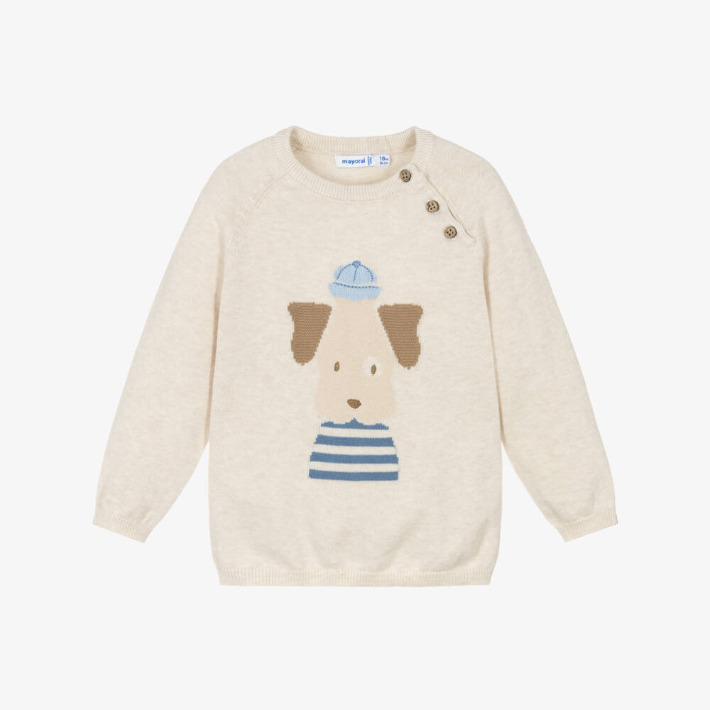 Mayoral-Boys Soft Knit Puppy Jumper | Childrensalon Outlet