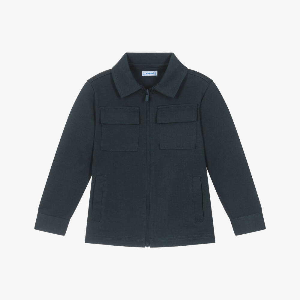 Mayoral-Мягкий синий джемпер на молнии для мальчиков | Childrensalon Outlet