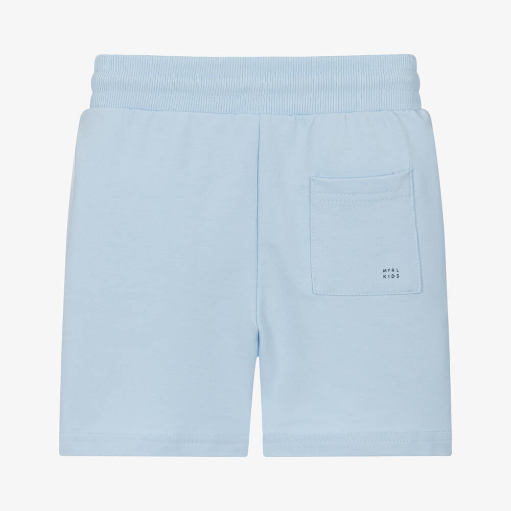 Mayoral-Boys Soft Sky Blue Knit Shorts | Childrensalon Outlet