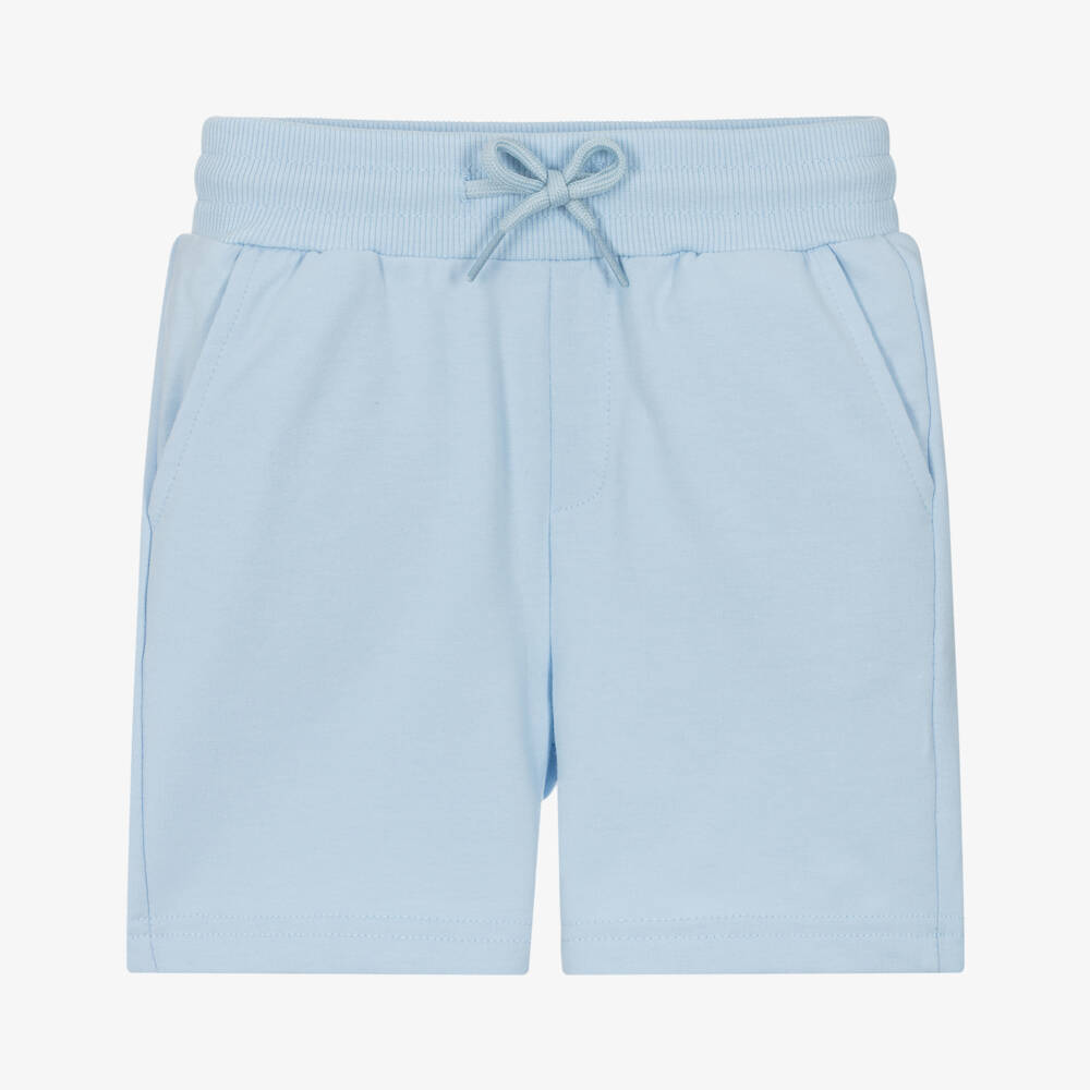 Mayoral-Boys Soft Sky Blue Knit Shorts | Childrensalon Outlet