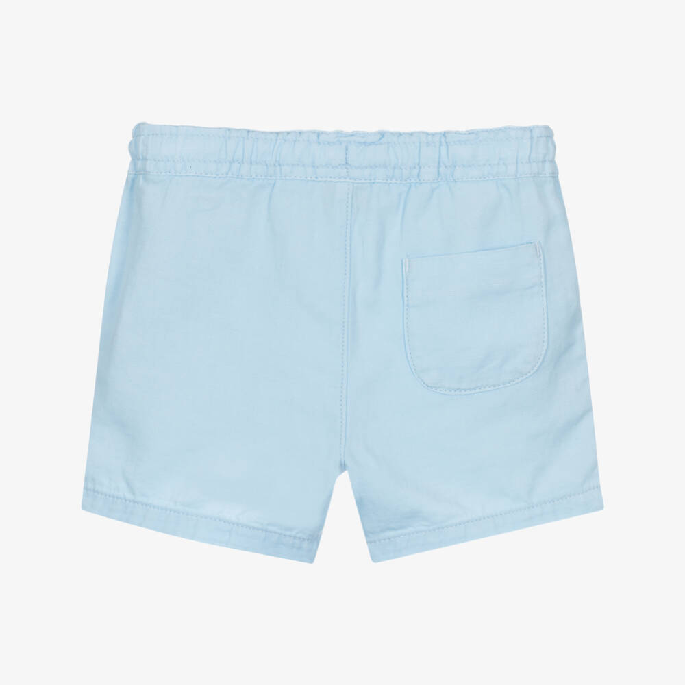 Mayoral-Мягкие шорты из льняной смеси небесного цвета для мальчиков | Childrensalon Outlet