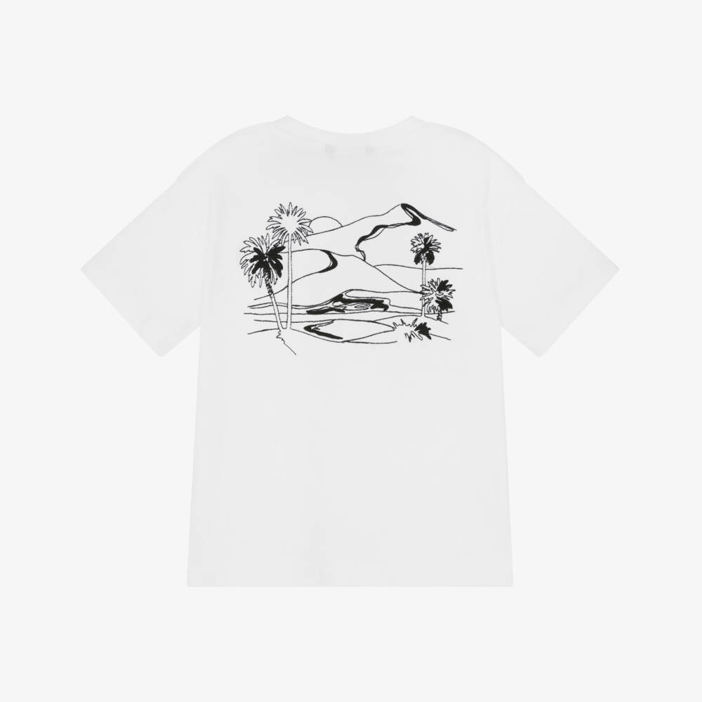 Mayoral Nukutavake-Boys Soft White Logo Tee | Childrensalon Outlet
