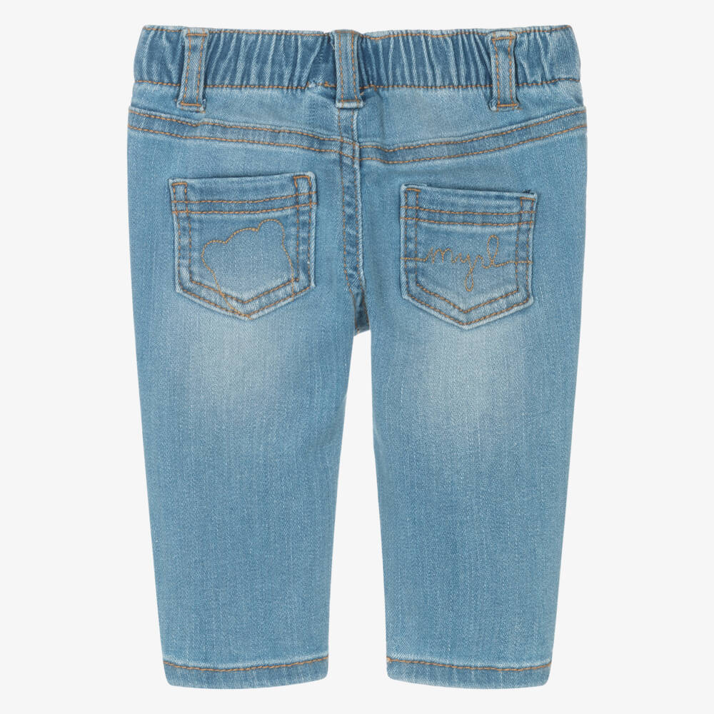 Mayoral Newborn-Boys Stretch Blue Denim Trousers | Childrensalon Outlet