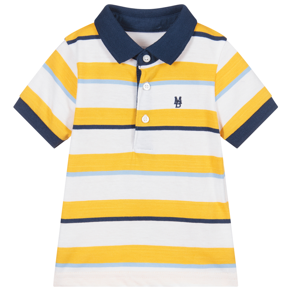 Mayoral - Boys Striped Cotton Polo Shirt | Childrensalon