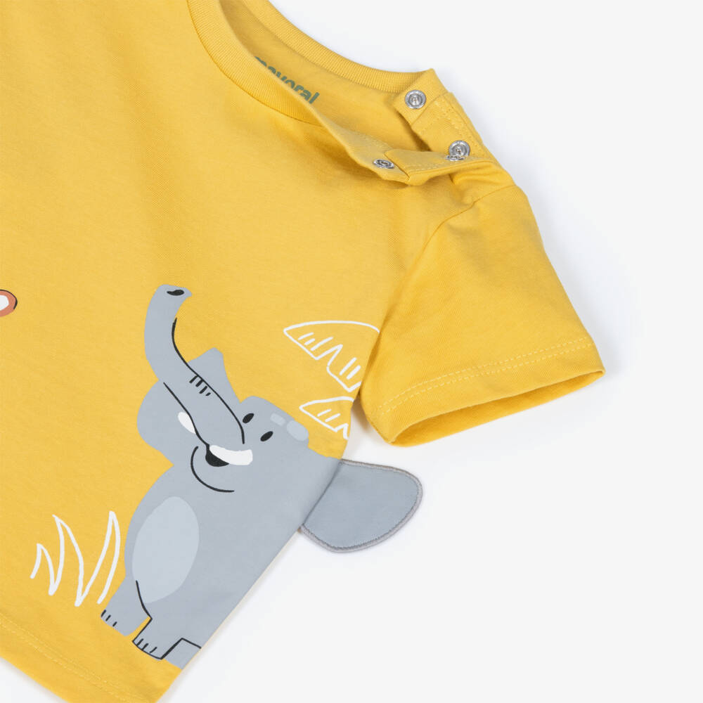 Mayoral-Boys Sunny Safari Cotton Tee | Childrensalon Outlet