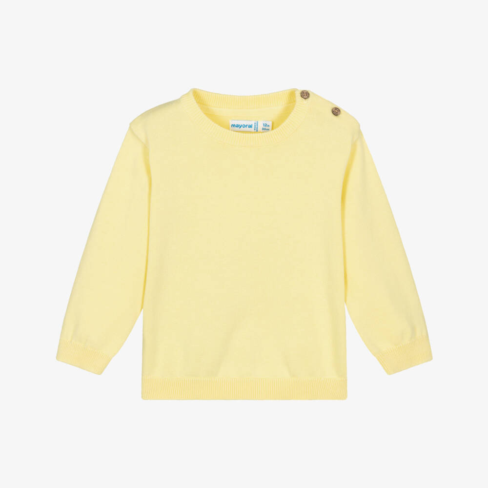 Mayoral-Boys Sunshine Knit Cotton Pullover | Childrensalon Outlet