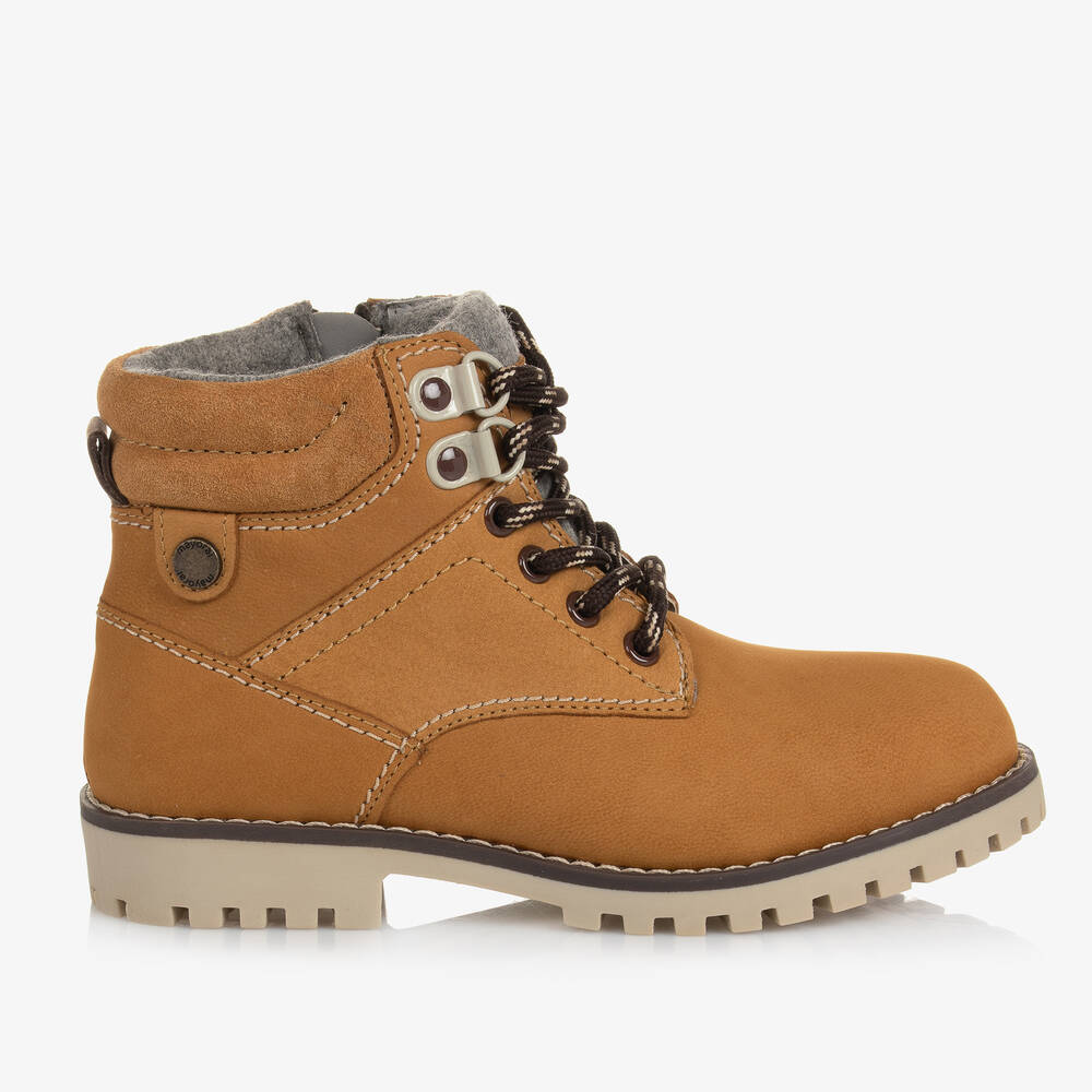Mayoral Bottines camel en cuir Gar on Childrensalon Outlet