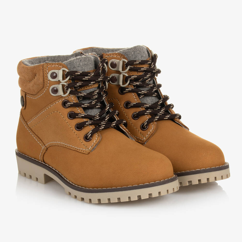 Mayoral - Boys Tan Brown Leather Boots | Childrensalon