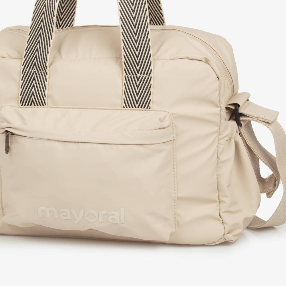 Mayoral Newborn-Boys Tan Faux Leather Tote | Childrensalon Outlet