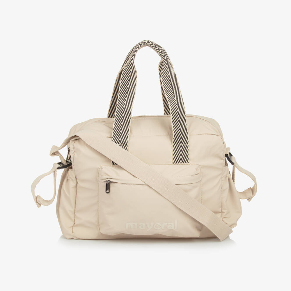 Mayoral Newborn-Boys Tan Faux Leather Tote | Childrensalon Outlet