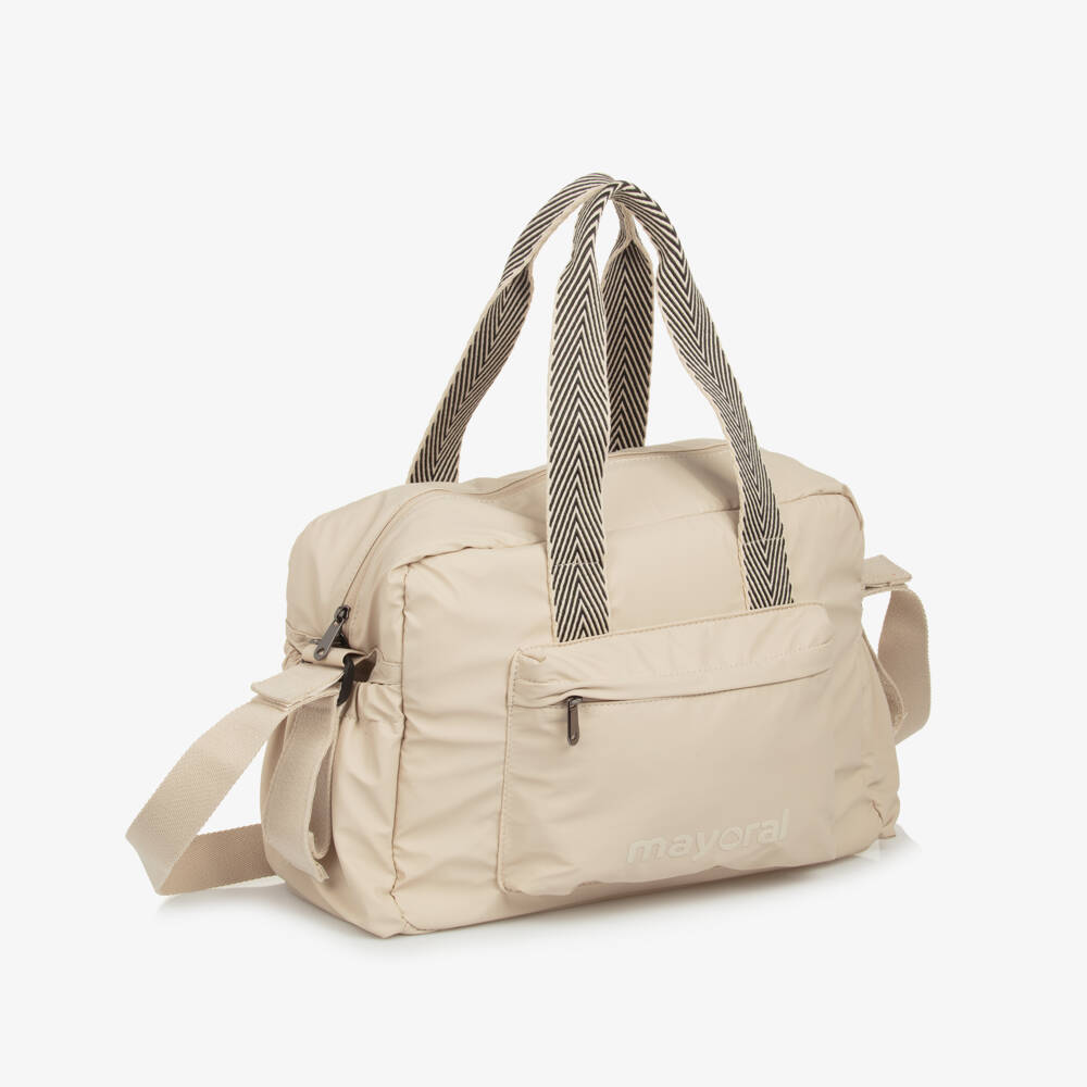 Mayoral Newborn-Boys Tan Faux Leather Tote | Childrensalon Outlet