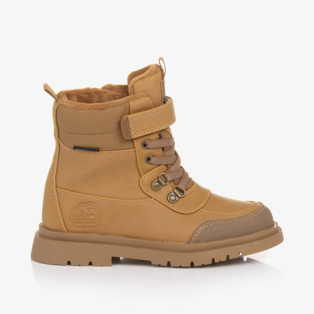 Mayoral-Boys Tan Weatherproof Boots | Childrensalon Outlet
