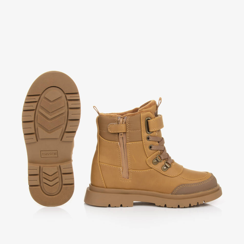 Mayoral-Boys Tan Weatherproof Boots | Childrensalon Outlet