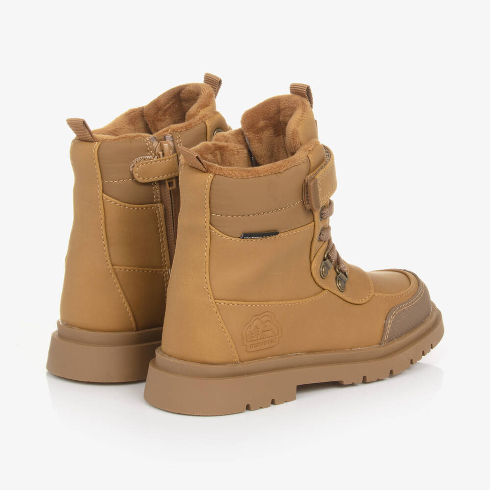 Mayoral-Boys Tan Weatherproof Boots | Childrensalon Outlet