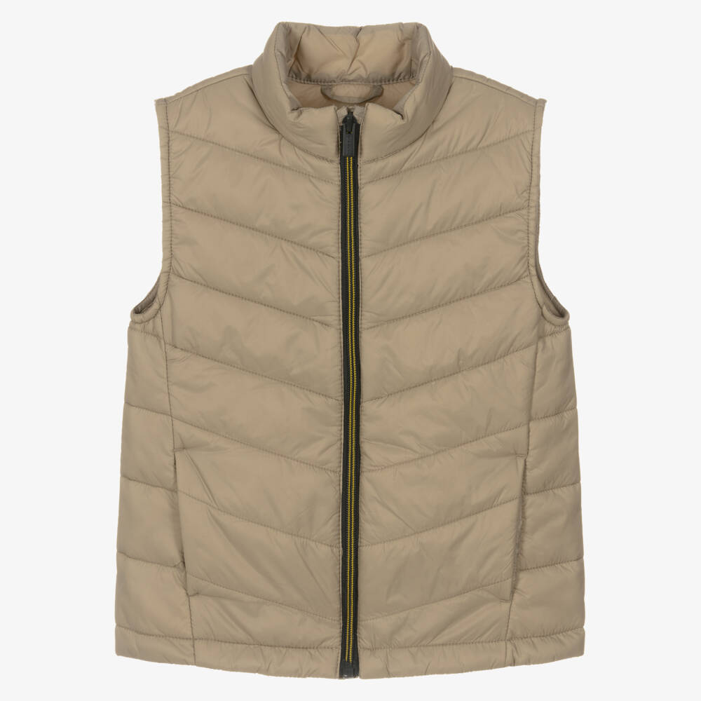 Mayoral-Boys Taupe Featherweight Quilted Vest | Childrensalon Outlet