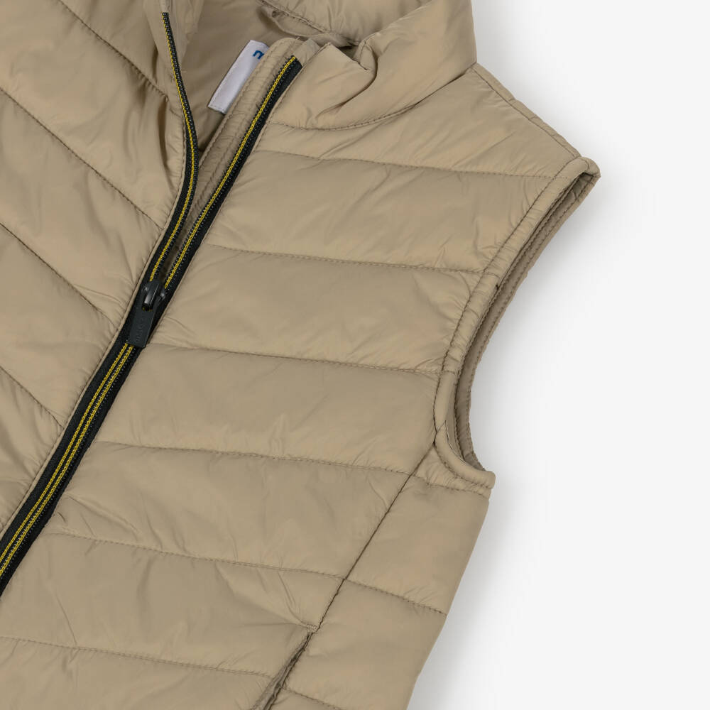 Mayoral-Boys Taupe Featherweight Quilted Vest | Childrensalon Outlet