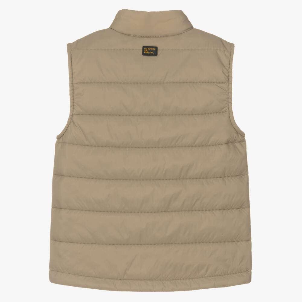 Mayoral-Boys Taupe Featherweight Quilted Vest | Childrensalon Outlet