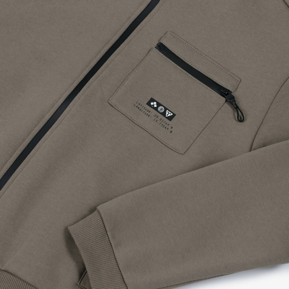 Mayoral Nukutavake-Boys Taupe Jersey Zip-Up Hoodie | Childrensalon Outlet